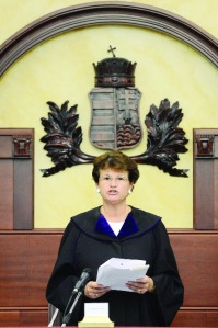 Richterin Ursula Vezekény sprach das umstrittene Urteil.